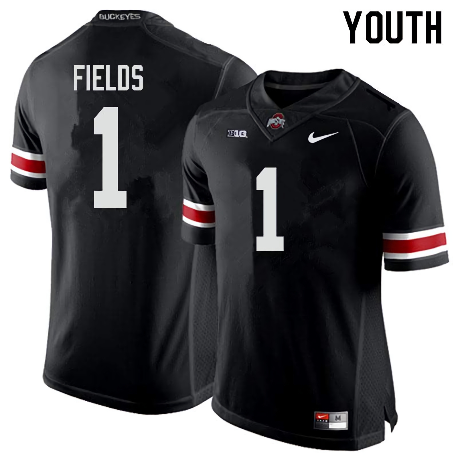 Justin Fields Ohio State Buckeyes Youth NCAA #1 Nike Black College Stitched Football Jersey UUX6656OJ